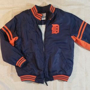 Boys Detroit Tigers Satin Bomber Jacket